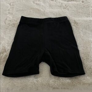 Joah Black Ribbed Bike Shorts, XS